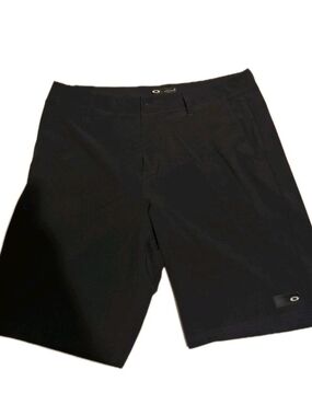 Oakley Performance Shorts Mens 36 Black Stretch Zipper Pockets Stretch